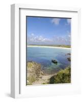 Fishing Boat at Dogs Bay, Connemara, County Galway, Connacht, Republic of Ireland-Gary Cook-Framed Photographic Print