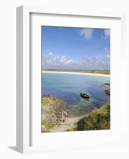 Fishing Boat at Dogs Bay, Connemara, County Galway, Connacht, Republic of Ireland-Gary Cook-Framed Photographic Print