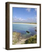 Fishing Boat at Dogs Bay, Connemara, County Galway, Connacht, Republic of Ireland-Gary Cook-Framed Photographic Print