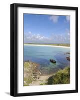 Fishing Boat at Dogs Bay, Connemara, County Galway, Connacht, Republic of Ireland-Gary Cook-Framed Photographic Print