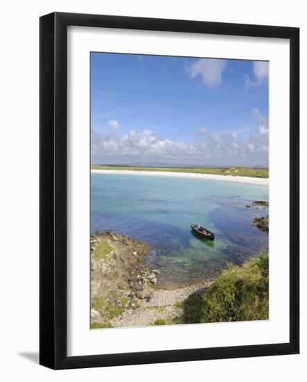 Fishing Boat at Dogs Bay, Connemara, County Galway, Connacht, Republic of Ireland-Gary Cook-Framed Photographic Print