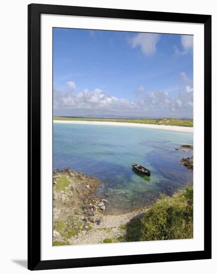 Fishing Boat at Dogs Bay, Connemara, County Galway, Connacht, Republic of Ireland-Gary Cook-Framed Photographic Print