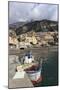 Fishing Boat at Quayside and Positano Town, Costiera Amalfitana (Amalfi Coast), Campania, Italy-Eleanor Scriven-Mounted Photographic Print