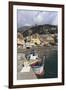 Fishing Boat at Quayside and Positano Town, Costiera Amalfitana (Amalfi Coast), Campania, Italy-Eleanor Scriven-Framed Photographic Print