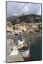 Fishing Boat at Quayside and Positano Town, Costiera Amalfitana (Amalfi Coast), Campania, Italy-Eleanor Scriven-Mounted Photographic Print