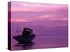 Fishing Boat at Sunset, Bunaken, Sulawesi, Indonesia-Jay Sturdevant-Stretched Canvas