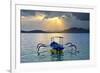 Fishing Boat at Sunset in Gili Asahan, Lombok-Fadil Aziz/Alcibbum Photography-Framed Photographic Print