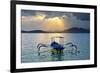 Fishing Boat at Sunset in Gili Asahan, Lombok-Fadil Aziz/Alcibbum Photography-Framed Photographic Print