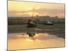 Fishing Boat at Sunset on the Aln Estuary at Low Tide, Alnmouth, Northumberland, England-Lee Frost-Mounted Photographic Print