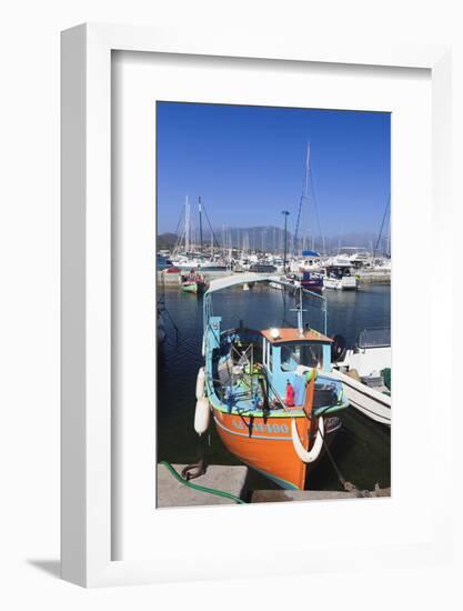 Fishing Boat at the Port of Ajaccio, Corsica, France, Mediterranean, Europe-Markus Lange-Framed Photographic Print