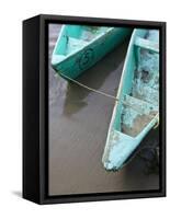 Fishing Boat, Barra De Potosi, Guerrero, Mexico-Walter Bibikow-Framed Stretched Canvas