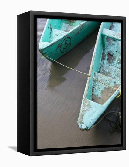 Fishing Boat, Barra De Potosi, Guerrero, Mexico-Walter Bibikow-Framed Stretched Canvas