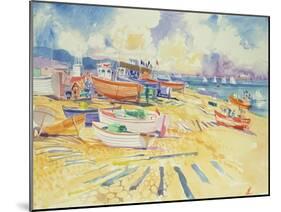 Fishing Boat Beach-Elizabeth Jane Lloyd-Mounted Giclee Print