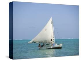 Fishing Boat, Caye Caulker, Belize-Russell Young-Stretched Canvas