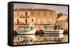 Fishing Boat, Centuri Port, Corsica, France, Mediterranean, Europe-Markus Lange-Framed Stretched Canvas