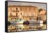 Fishing Boat, Centuri Port, Corsica, France, Mediterranean, Europe-Markus Lange-Framed Stretched Canvas