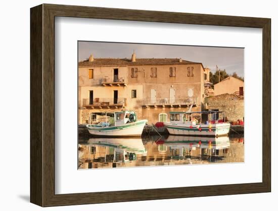 Fishing Boat, Centuri Port, Corsica, France, Mediterranean, Europe-Markus Lange-Framed Photographic Print