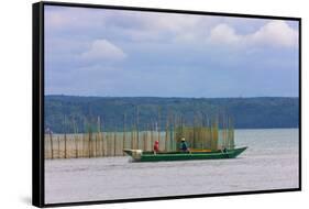 Fishing Boat, City of Iloilo, Philippines-Keren Su-Framed Stretched Canvas