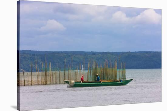 Fishing Boat, City of Iloilo, Philippines-Keren Su-Stretched Canvas