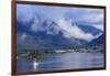 Fishing boat, clearing morning mists, Sitka Sound, Sitka, Northern Panhandle, Southeast Alaska, Uni-Eleanor Scriven-Framed Photographic Print