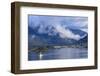 Fishing boat, clearing morning mists, Sitka Sound, Sitka, Northern Panhandle, Southeast Alaska, Uni-Eleanor Scriven-Framed Photographic Print