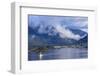 Fishing boat, clearing morning mists, Sitka Sound, Sitka, Northern Panhandle, Southeast Alaska, Uni-Eleanor Scriven-Framed Photographic Print
