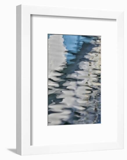 Fishing boat colors reflected in Charleston Marina, Oregon-Darrell Gulin-Framed Photographic Print