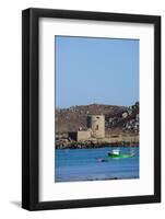 Fishing Boat, Cromwell's Castle on Tresco, Isles of Scilly, England, United Kingdom, Europe-Robert Harding-Framed Photographic Print