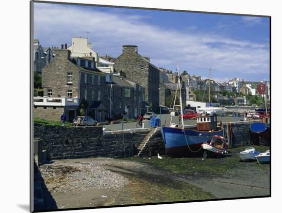 Fishing Boat Dried Out in the Old Harbour, Port St. Mary, Isle of Man, United Kingdom, Europe-Maxwell Duncan-Mounted Photographic Print