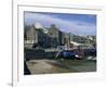 Fishing Boat Dried Out in the Old Harbour, Port St. Mary, Isle of Man, United Kingdom, Europe-Maxwell Duncan-Framed Photographic Print