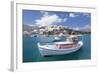 Fishing Boat, Harbour, Agia Galini, South Coast, Crete, Greek Islands, Greece, Europe-Markus Lange-Framed Photographic Print