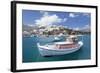 Fishing Boat, Harbour, Agia Galini, South Coast, Crete, Greek Islands, Greece, Europe-Markus Lange-Framed Photographic Print