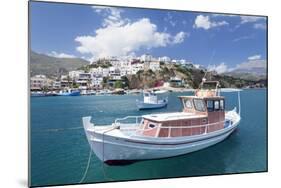 Fishing Boat, Harbour, Agia Galini, South Coast, Crete, Greek Islands, Greece, Europe-Markus Lange-Mounted Photographic Print