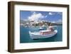 Fishing Boat, Harbour, Agia Galini, South Coast, Crete, Greek Islands, Greece, Europe-Markus Lange-Framed Photographic Print