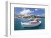 Fishing Boat, Harbour, Agia Galini, South Coast, Crete, Greek Islands, Greece, Europe-Markus Lange-Framed Photographic Print