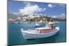 Fishing Boat, Harbour, Agia Galini, South Coast, Crete, Greek Islands, Greece, Europe-Markus Lange-Mounted Photographic Print