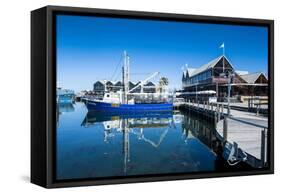 Fishing Boat Harbour of Fremantle, Western Australia, Australia, Pacific-Michael Runkel-Framed Stretched Canvas