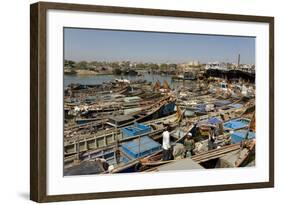 Fishing Boat Harbour, Porbander, Gujarat, India, Asia-Tony Waltham-Framed Photographic Print