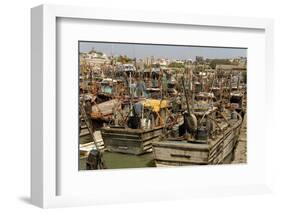 Fishing Boat Harbour, Porbander, Gujarat, India, Asia-Tony Waltham-Framed Photographic Print