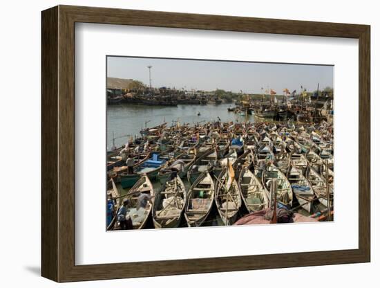 Fishing Boat Harbour, Porbander, Gujarat, India, Asia-Tony Waltham-Framed Photographic Print