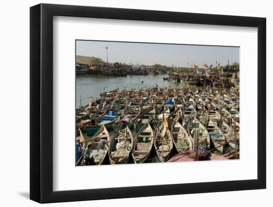 Fishing Boat Harbour, Porbander, Gujarat, India, Asia-Tony Waltham-Framed Photographic Print