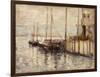 Fishing Boat in a Harbor-John Henry Twachtman-Framed Giclee Print