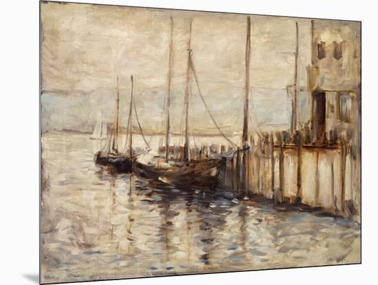 Fishing Boat in a Harbor-John Henry Twachtman-Mounted Giclee Print