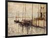 Fishing Boat in a Harbor-John Henry Twachtman-Framed Giclee Print