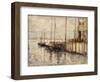 Fishing Boat in a Harbor-John Henry Twachtman-Framed Premium Giclee Print