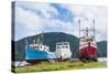 Fishing Boat in Corner Brook, Newfoundland, Canada, North America-Michael Runkel-Stretched Canvas