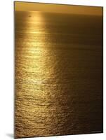 Fishing Boat in Distance on Sea at Sunset, Manabi Province, Ecuador-Pete Oxford-Mounted Photographic Print