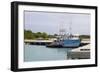 Fishing Boat in Harbour in Barbuda-Robert-Framed Photographic Print