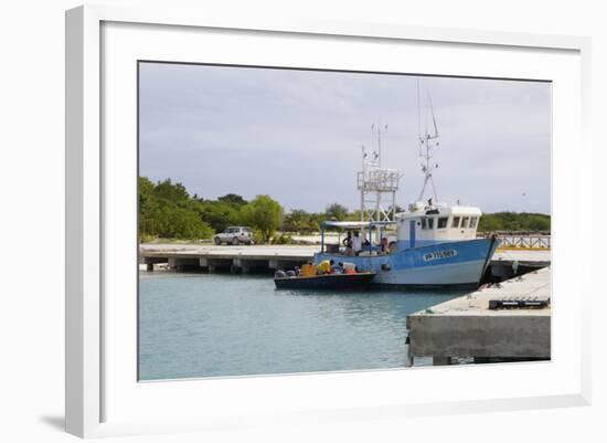 Fishing Boat in Harbour in Barbuda-Robert-Framed Photographic Print