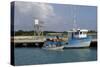 Fishing Boat in Harbour in Barbuda-Robert-Stretched Canvas